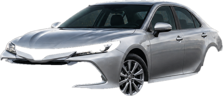 Illustrative midsize sedan shown for visual reference